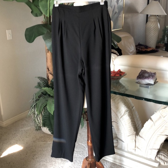 SZ 6 DANI MAXI PANTSUIT BLACK LIKE NEW 4 BUTTON UP JACKET WITH SLIM PANT LEG - Picture 5 of 8